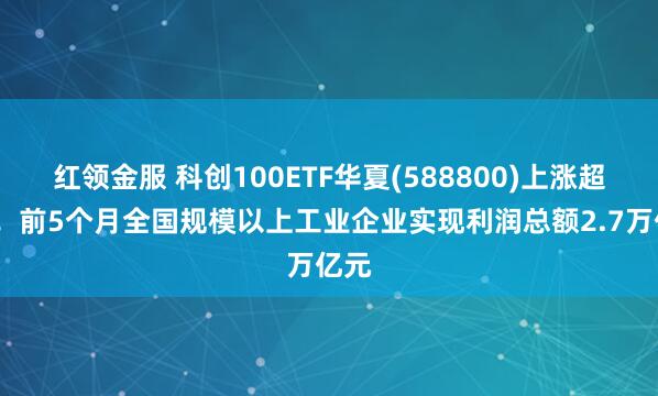 红领金服 科创100ETF华夏(588800)上涨超1%！前5个月全国规模以上工业企业实现利润总额2.7万亿元